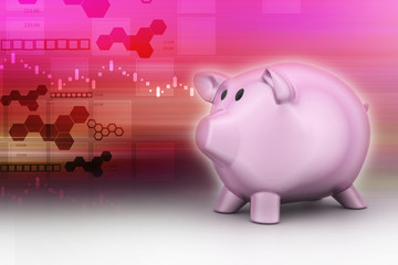 pink piggy bank, investment concept