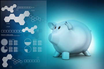 pink piggy bank, investment concept