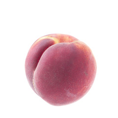 Peach on white isolated background. Tasty and healthy food.