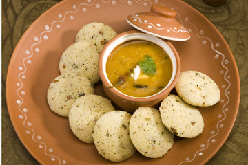 Sambar with Idli