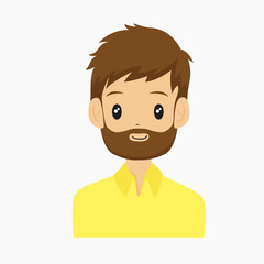 half body bearded father vector illustration