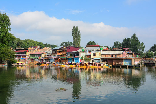 View of Dal Lake in Srinagar, India