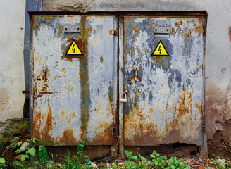 Old rusty electrical box