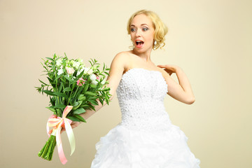 Bride in wedding dress