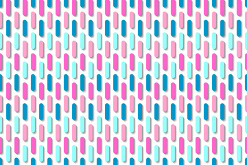 Abstract colorful short line shaped pattern with long shadow effect on white background