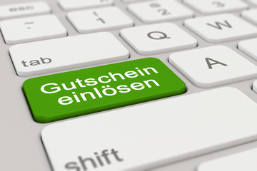 Tastatur - Gutschein einloesen - grün