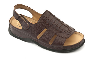 Isolated arabic design footwear on white background