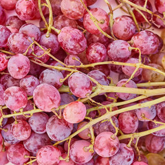 red grapes top view closeup, natural background