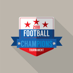 2018 Football Champions Badge Vector Illustration