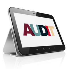 Business concept: Tablet Computer with Audit on  display