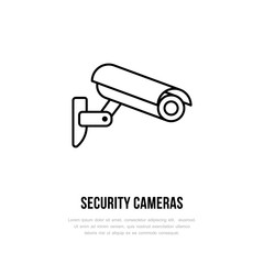 Security camera vector flat icon, safety system logo. Flat sign for video monitored zone.
