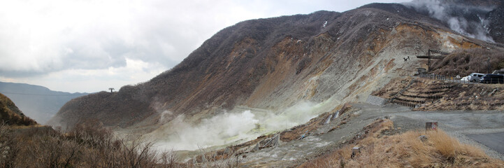 Les fumérolles d'Owakudani, Hakone