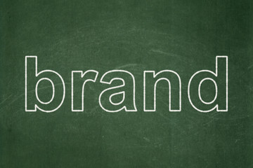 Obraz premium Advertising concept: Brand on chalkboard background