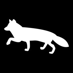 Fox of silhouettes icon .