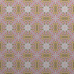 Seamless abstract color pattern ornament Traditional classic white raster background with elements. Repeating geometric tracery. Contemporary graphic design