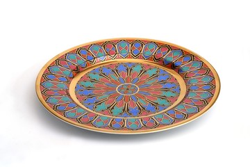 Decorative porcelain plate with a gothic pattern