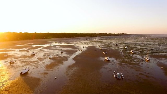 vu aérienne du bassin d'arcachon au drone 