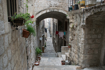 Fototapeta na wymiar Ruelle vieille ville Dubrovnik