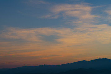Colorful Sunrise over the mountain hills,Sunrise in mountains,Sunrise landscape