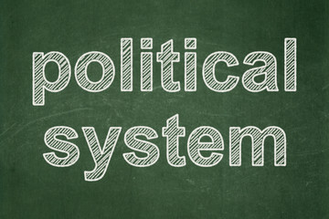 Obraz premium Politics concept: Political System on chalkboard background