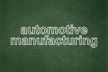 Obraz premium Manufacuring concept: Automotive Manufacturing on chalkboard background