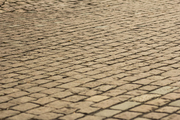 Historic old cobblestone road