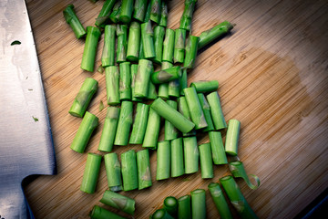 Chopped aspargus