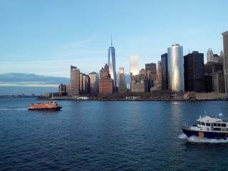 Obraz premium New York et bateau NYPD