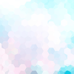 Fototapeta na wymiar Abstract hexagons vector background. Pastel geometric vector illustration. Creative design template. Pink, blue, white colors.