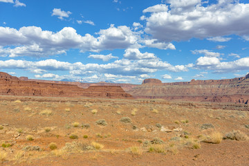 Off road vehicle views of Moab Utah trails on bright sunny days