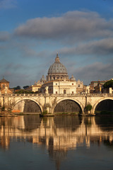 Fototapeta na wymiar view at St. Peter's Basilica in Rome, Italy