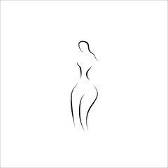 naked woman vector icon