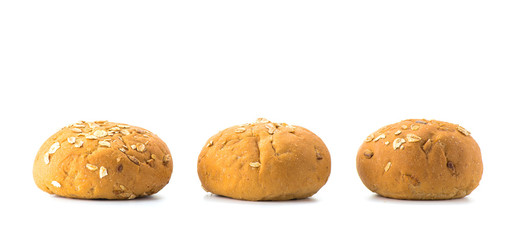three bread buns