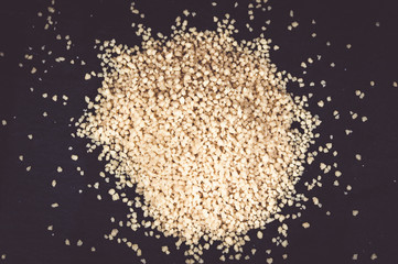 Couscous isolated on black