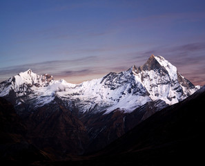 Mount Machapuchare (Fishtail) - view from Annapurna Base Camp, Nepal Himalaya