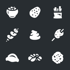 Vector Set of Potato Icons.