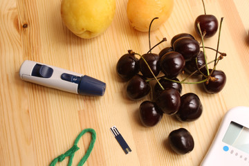 Glucometer cherry apricot