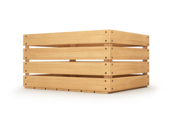 деревянный ящик. 3D иллюстрация © ioanna