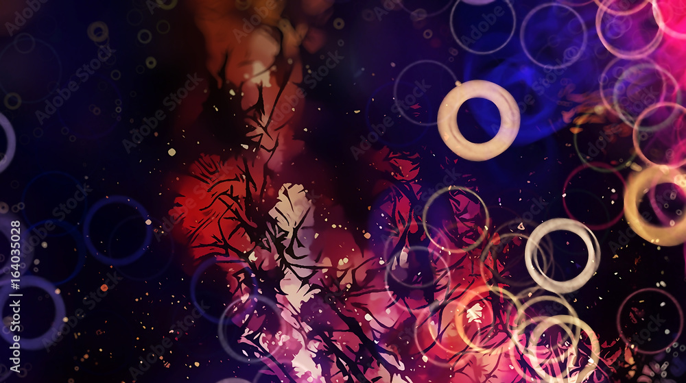 Poster abstract fresh design background with light circle pattern and shiny colours.
