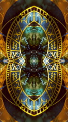 Obraz na płótnie Canvas astrological symbol Zodiac. Abstract color background. Computer collage.