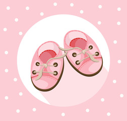 Baby crutches cute shoes Vector. Colorful summer shoewearing