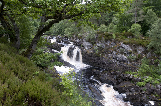 Rogie Falls in the Highlands of Scotland