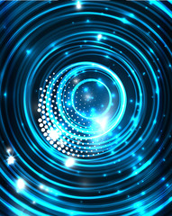Obraz premium Neon circles abstract background