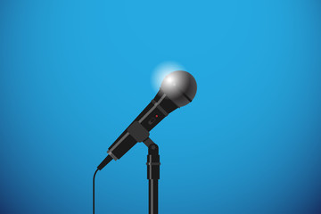 Obraz premium microphone with floor stand