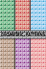 geometric vector seamless patterns