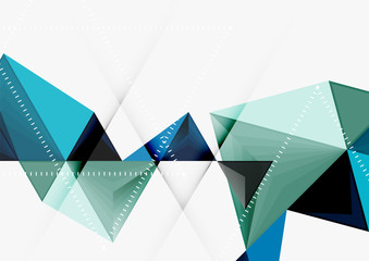 Triangular low poly vector a4 size geometric abstract template