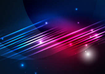 Glowing futuristic lines