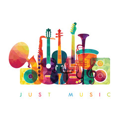 Colorful music background. Vector illustration © lisakolbasa
