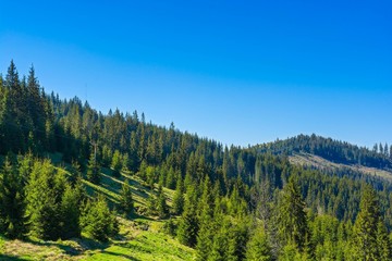 Romanian mountains with sky and perfect whather