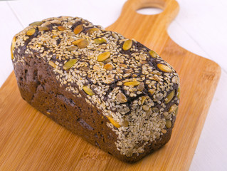 Rye bread with nuts and seeds